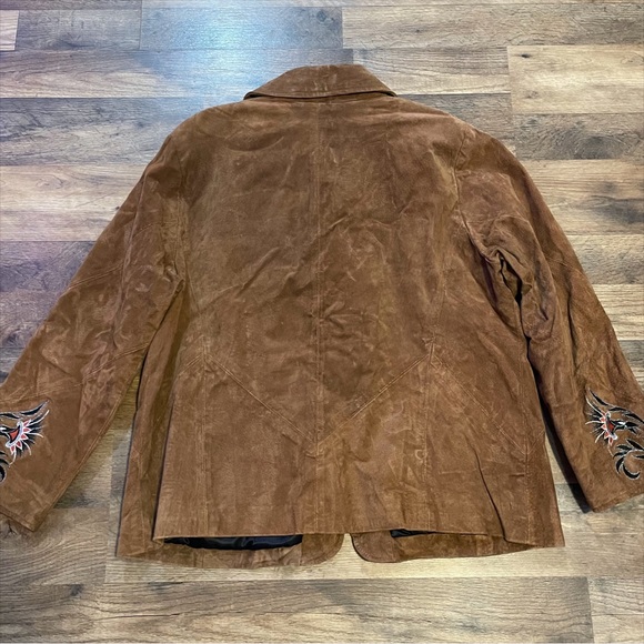 Vintage | Bob Mackie | Wearable Art Brown Embroidered Suede Jacket - Picture 3 of 13